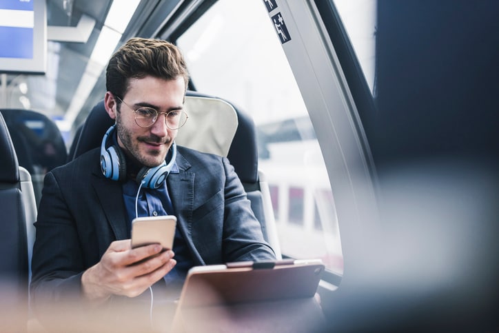 man on mobile phone