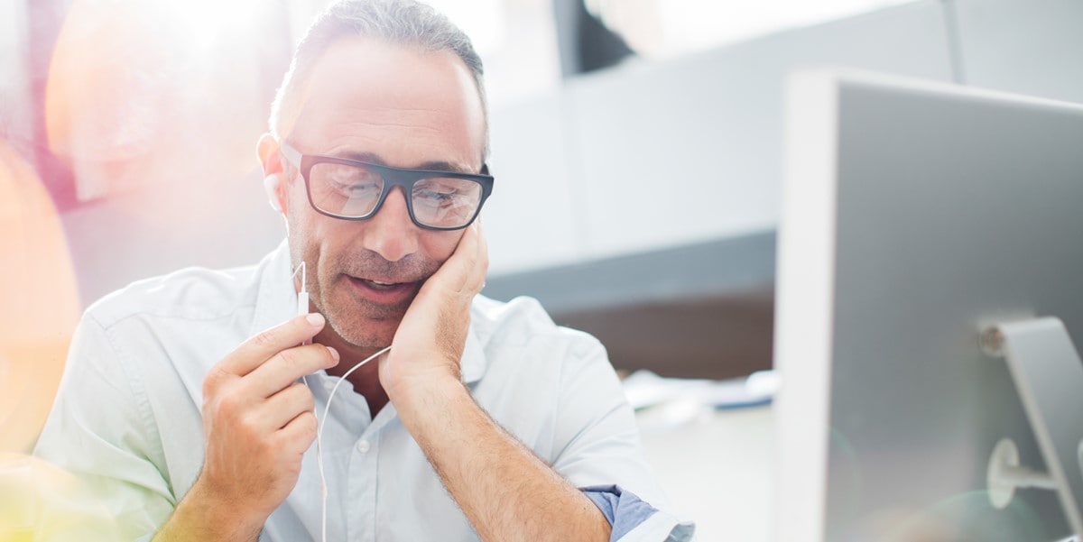 man on the phone, in office