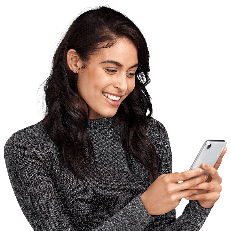 Woman looking at phone