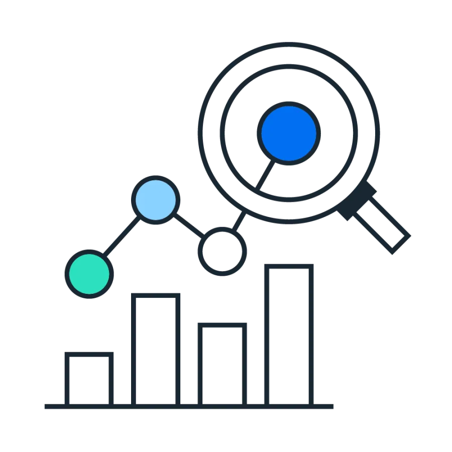 Data chart pictogram