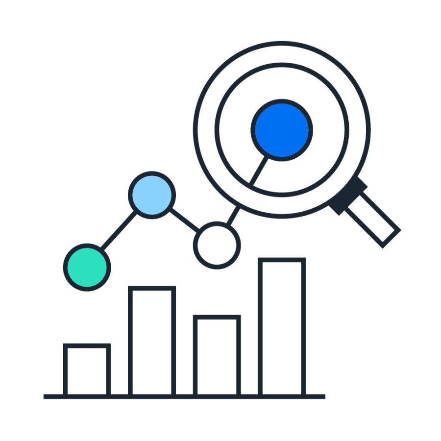Data chart pictogram