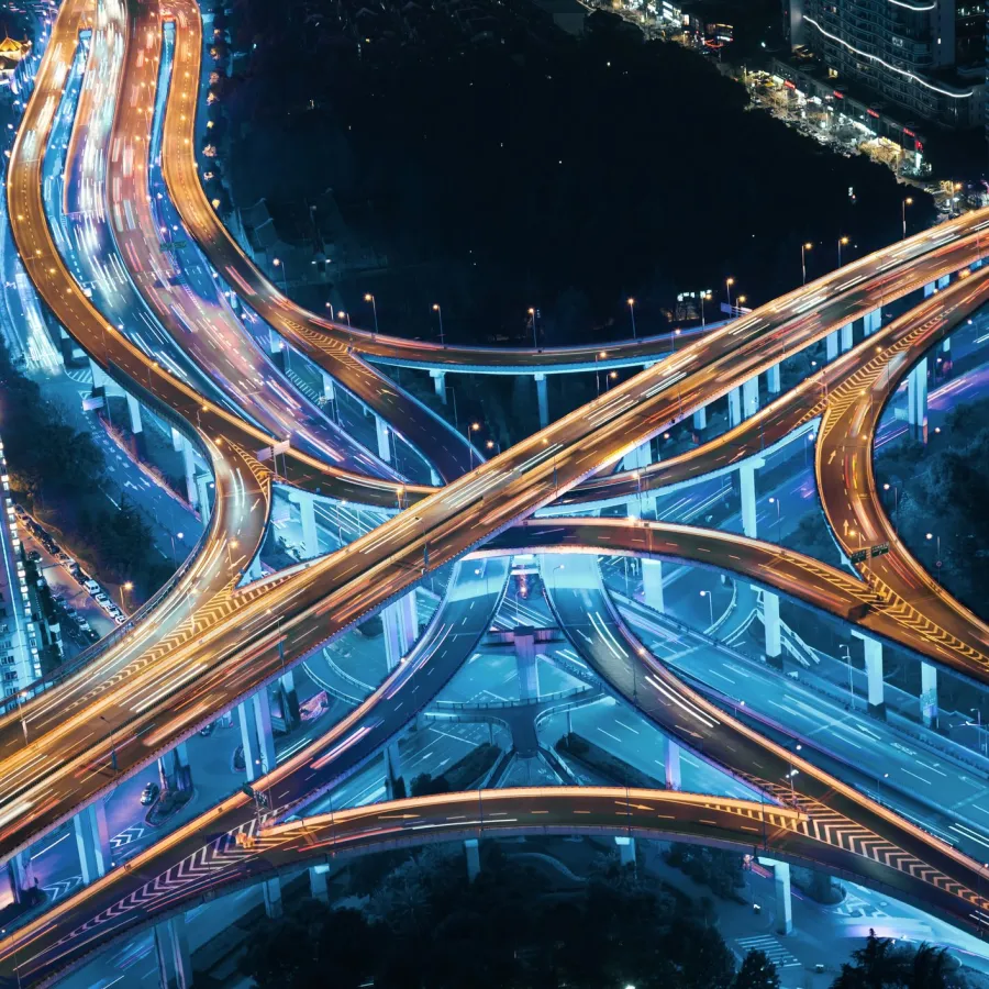 carretera con coches