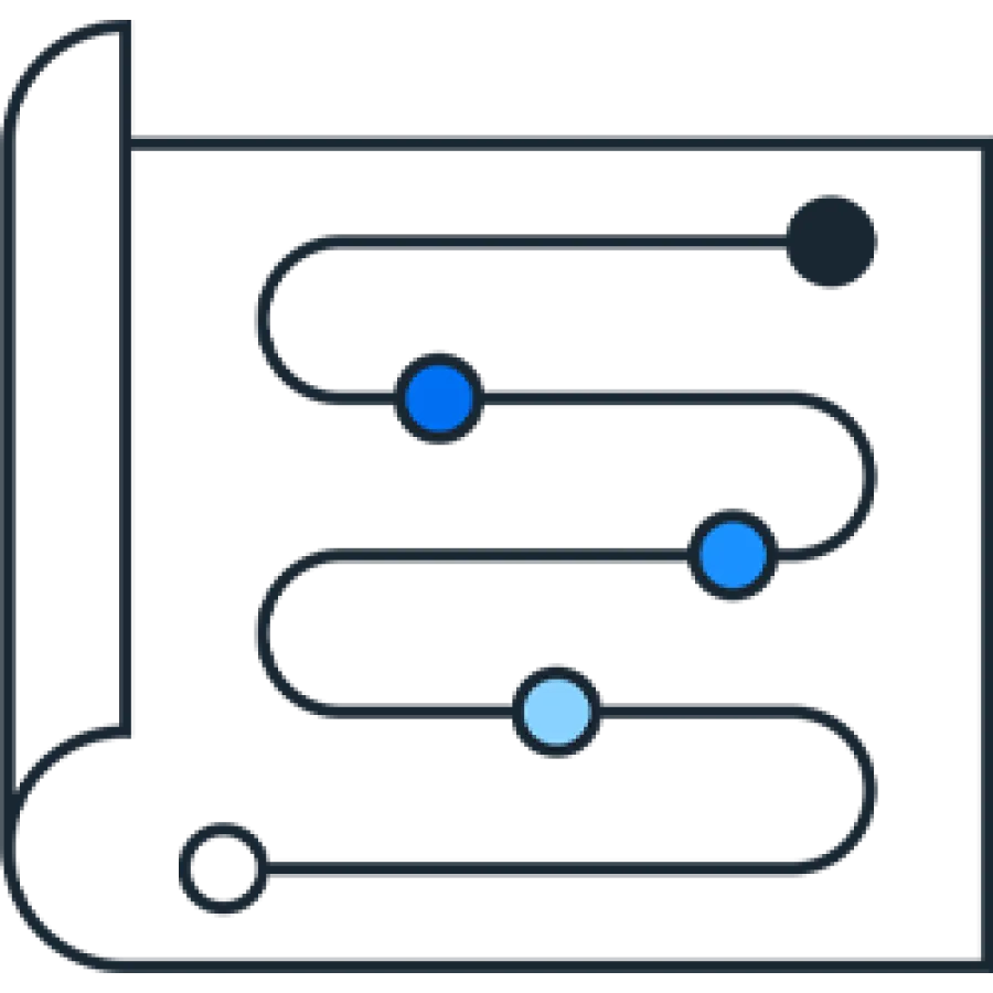 Mapped path pictogram
