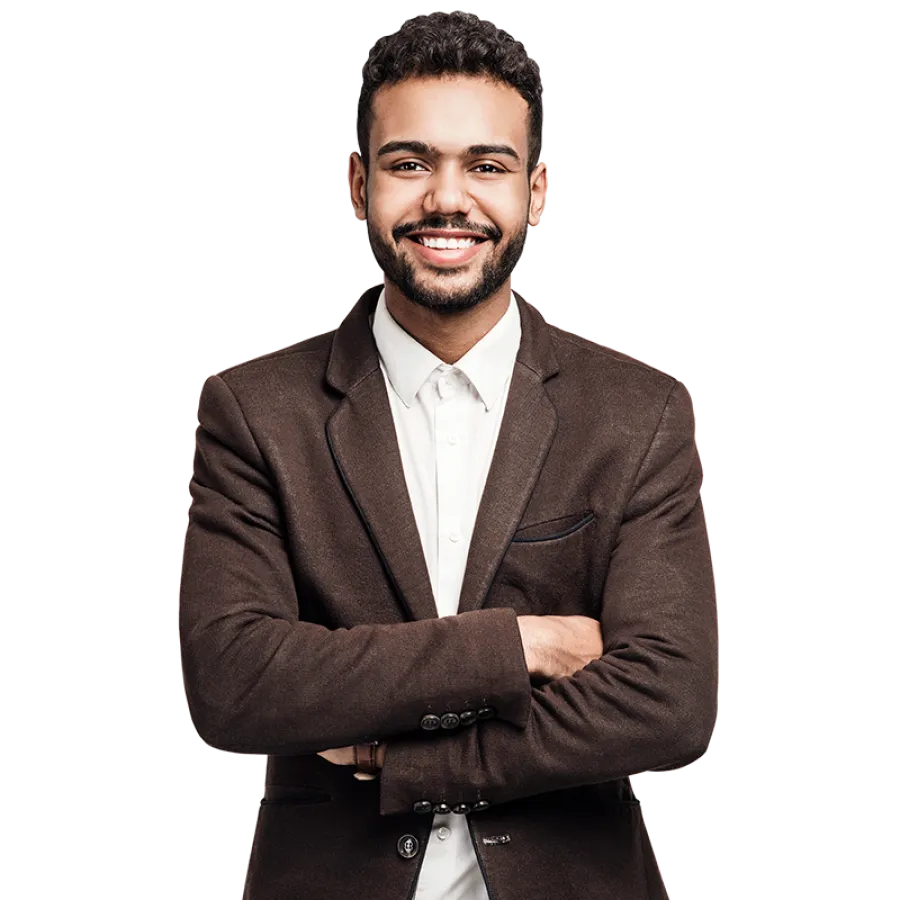 Man in a brown suit