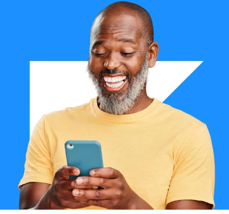 Man looking at phone